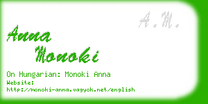 anna monoki business card